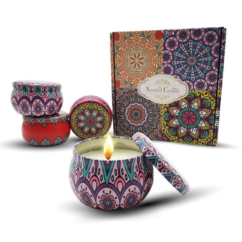 Scented candles gift set 4pcs - candles,