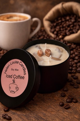 Large iced coffee scented soy - iced,