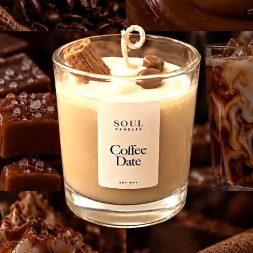 Coffee date scented - soy, wax