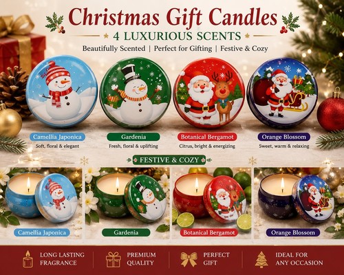 Christmas scented candle gift - scented,