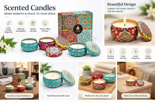 Scented candles gifts set 4 - candles,