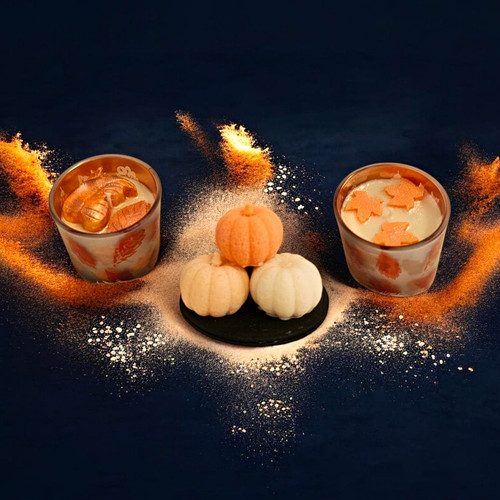 Autumn scented soy wax glass - wax,