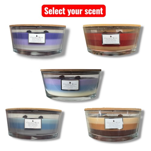 Crackle wick candle with - candle,