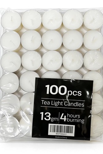 100pcs unscented tealight - unscented,