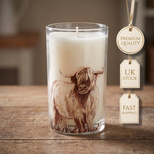 Scottish cow candle lemon - cow,