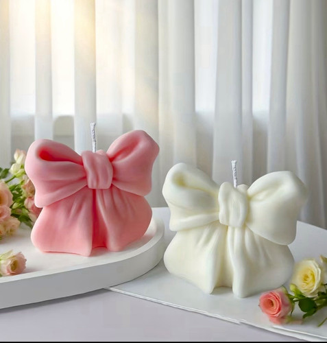 Pink white bow shape - bow,