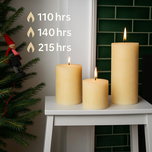 Vanilla pillar candle - vanilla,