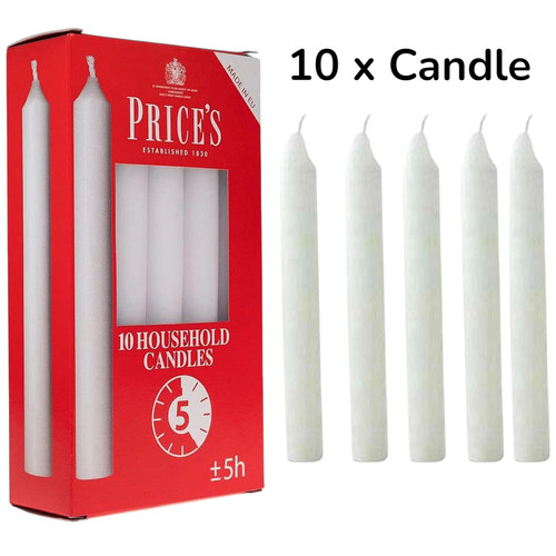 Prices household candles - prices, white