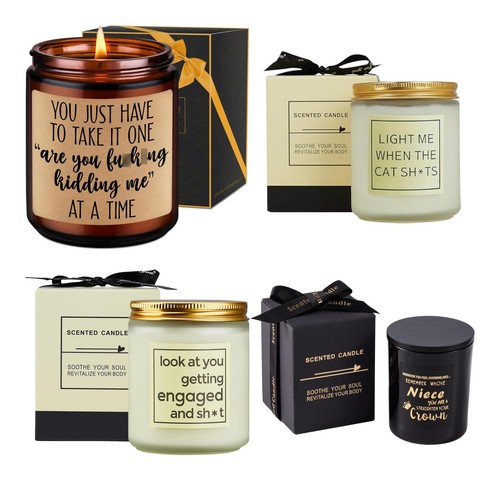Funny scented candle gift soy - funny,