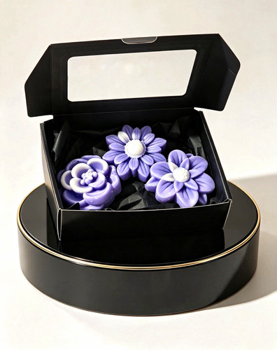 Purple white decorative - &,