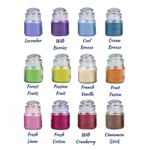 Scented candles glass jar - in,