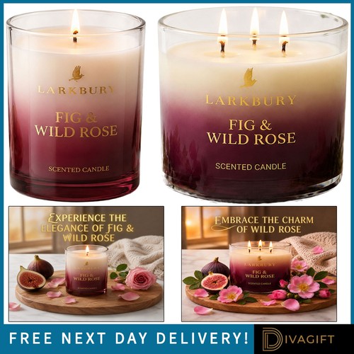 Larkbury fig rose candle - candle, in