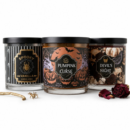 Halloween scented candles - halloween,