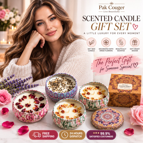 Scented candle gift set for - set,