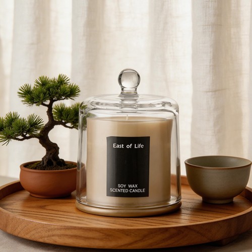 Glass dome scented - glass, soy