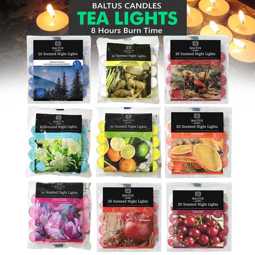 Scented tea lights pack - scented, 20